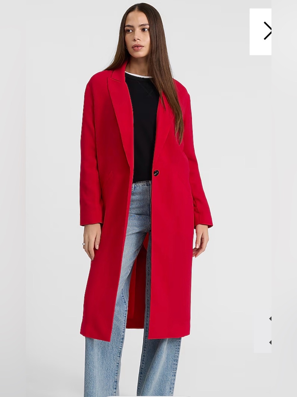 EXPRESS | Topcoat Red Long Collar